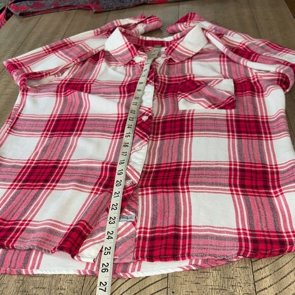 Rails ‘Hunter’ Plaid Shirt 👚 in Raspberry & White SOFT Pocket. - Picture 13 of 17